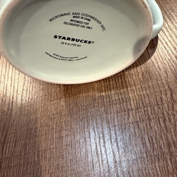 Starbucks White Mug with Green and Red Design - Picture 5 of 5